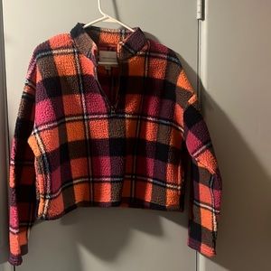 american eagle sherpa half zip